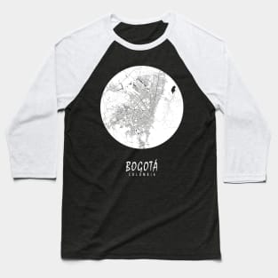 Bogota, Colombia City Map - Full Moon Baseball T-Shirt